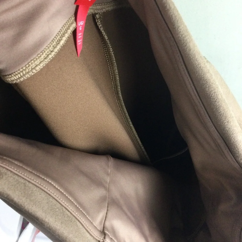 Spanx Camel Faux Suede Shaping Leggings Size Large